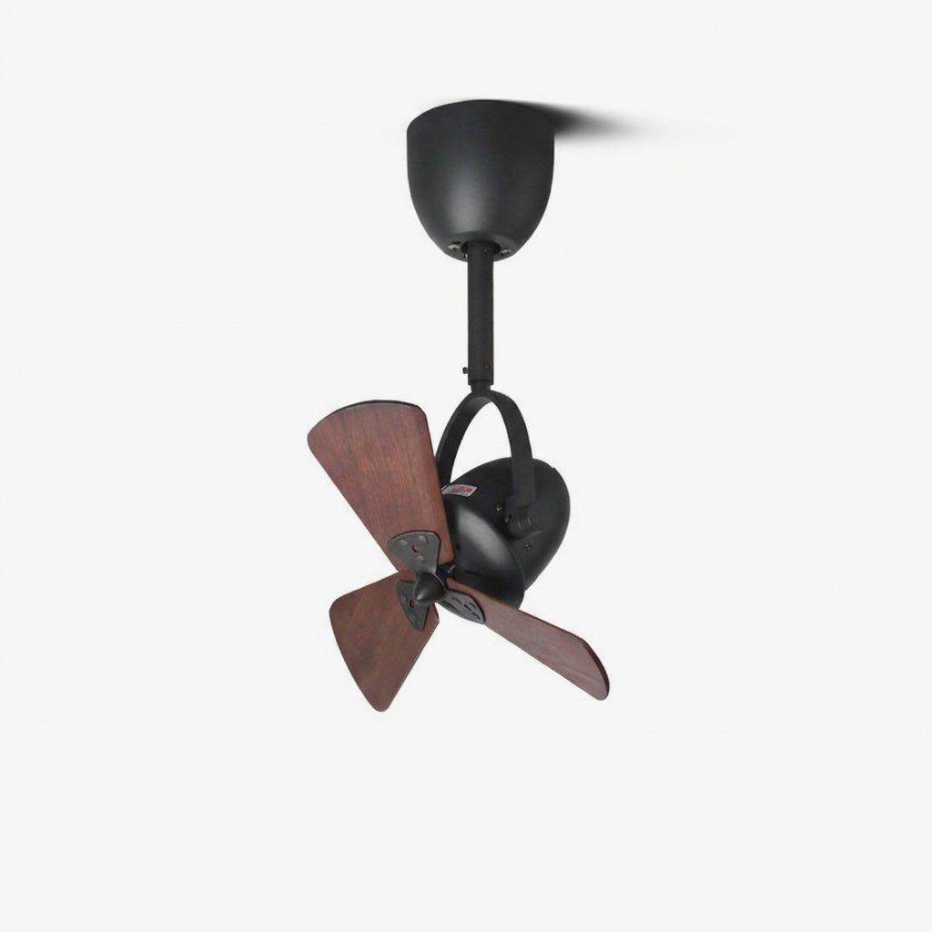 Plafondventilator met Verlichting Ø38cm – Kantelbaar Model met 6 Snelheden en Afstandsbediening – Modern Design met Houten Bladen – Geschikt voor Kleine Ruimtes
