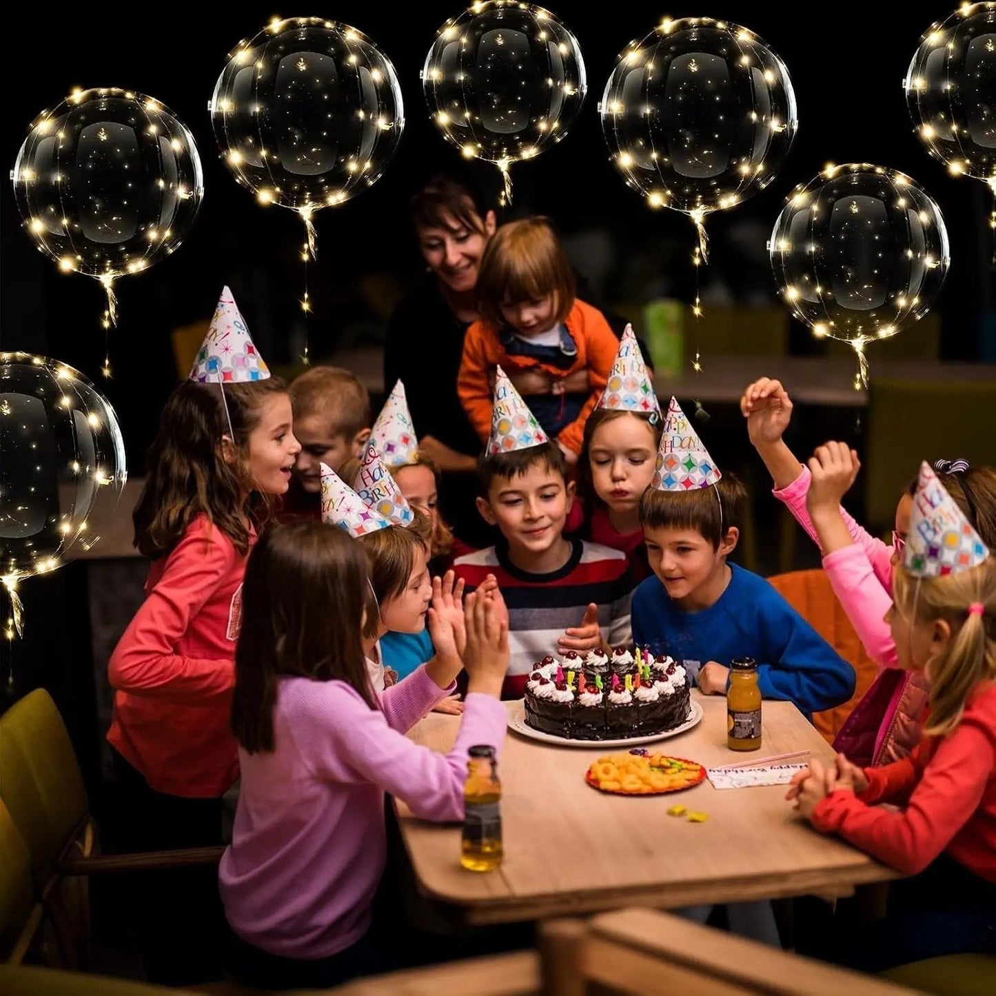 LED Ballonnen Transparant Warm Wit 45cm Set 10 Stuks 3m Lichtdraad Herbruikbaar Latex-vrij Verjaardag Bruiloft Feestdecoratie Batterij