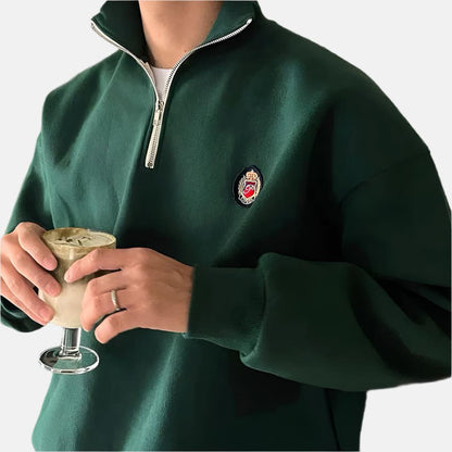Heren Sweater Sportief Half-Zip Comfortabel Dagelijks