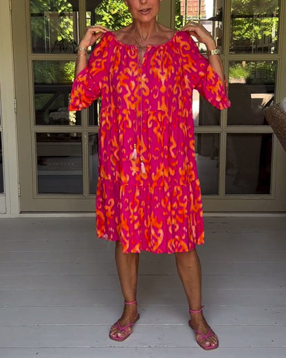 Mooie Jurk met Bloemenprint Mode