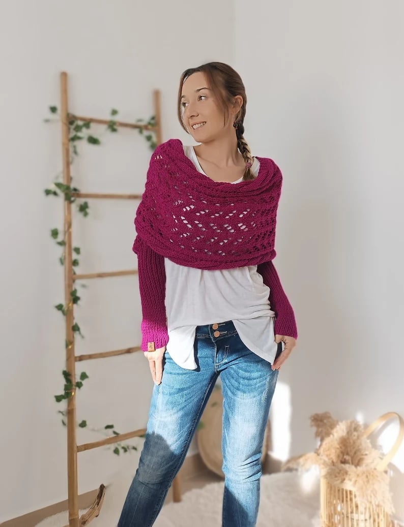 Zachte Schouderdoek Trui Elegant en Comfortabel