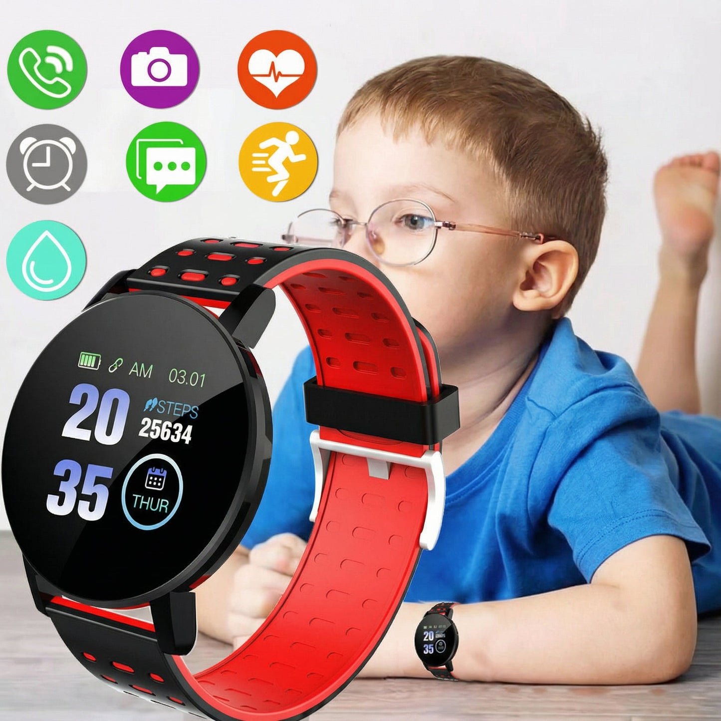 Smartwatch voor Kinderen met GPS Tracking en Oproepfunctie Veilige Communicatie Robuuste Uitvoering Kleurrijke Stijl Educatief en Praktisch voor Schooldag en Vrije Tijd
