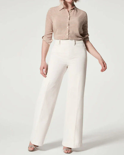 Wijde Denim Broek Hoge Taille Comfortabel Zomer