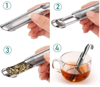 Thee-ei van Roestvrij Staal (Set van 2) – Fijnmazig Thee-infuser voor Losse Thee