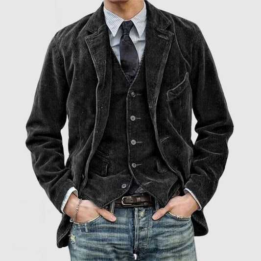 Heren Corduroy Jas Vintage Look Stevig Kwaliteit - StudioMarella