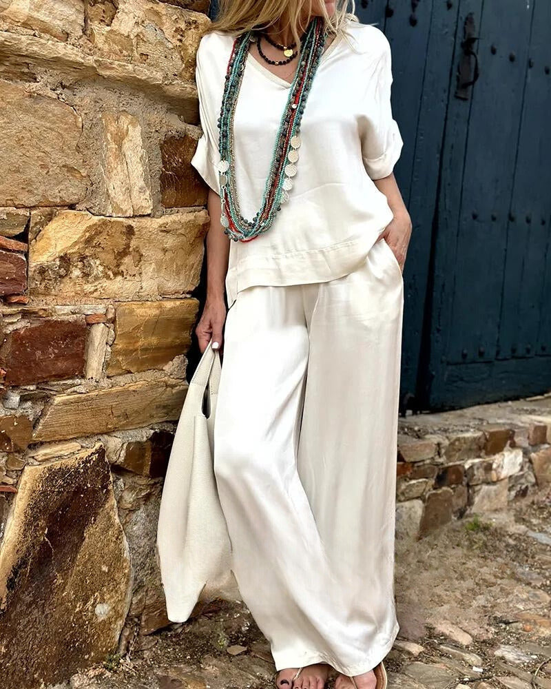Vrouwelijke Zomerset Top en Broek Comfortabel