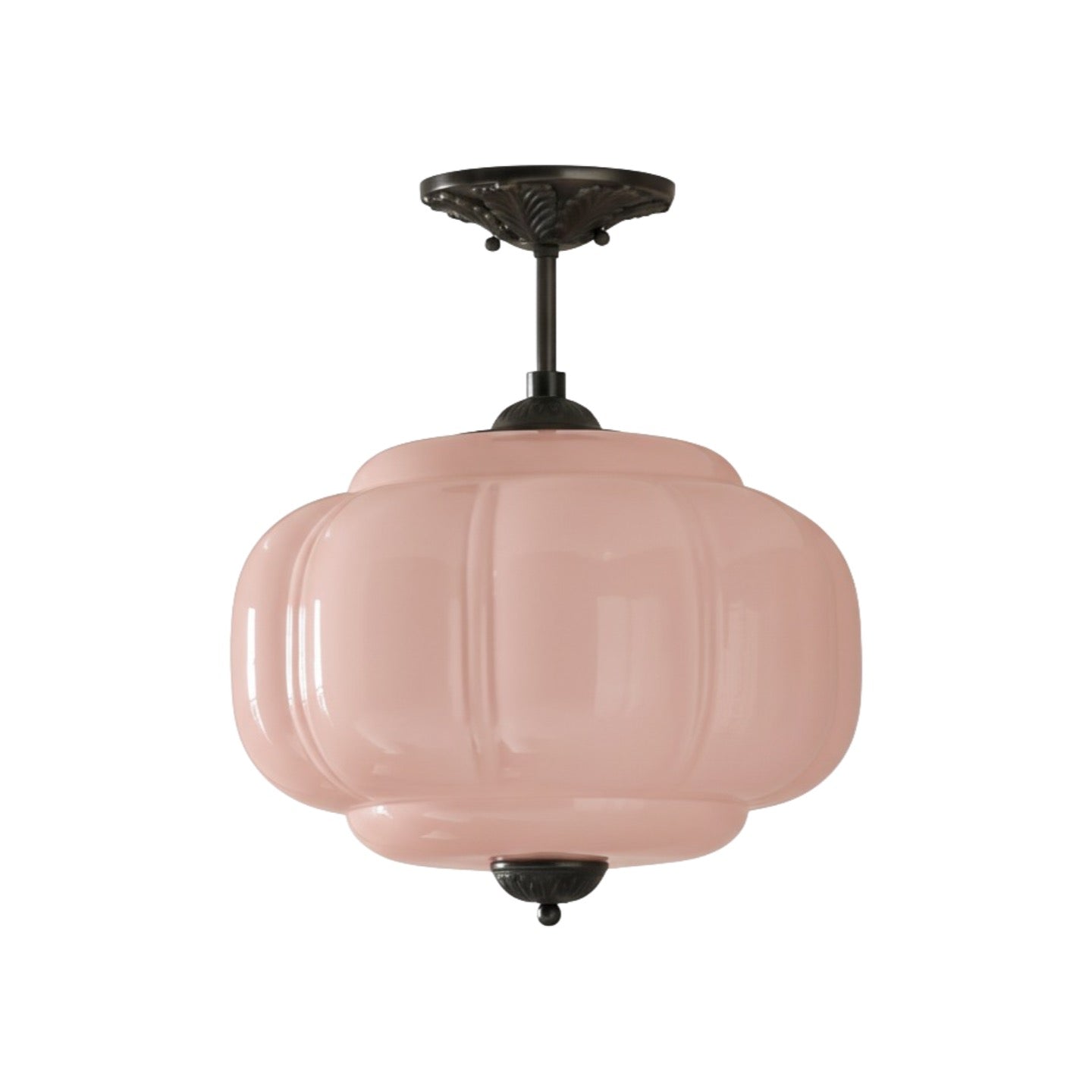 Vintage Melkglazen Hanglamp met Gegolfde Rand – Scandinavische Sfeerverlichting voor Keuken en Slaapkamer