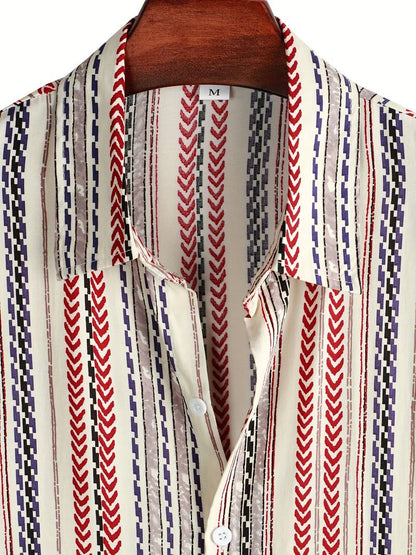 Zomer Hemd Streep Patroon Klassiek Design