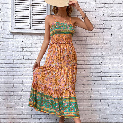 Vrouwelijke Zomerjurk Boheemse Stijl met Ruches - StudioMarella