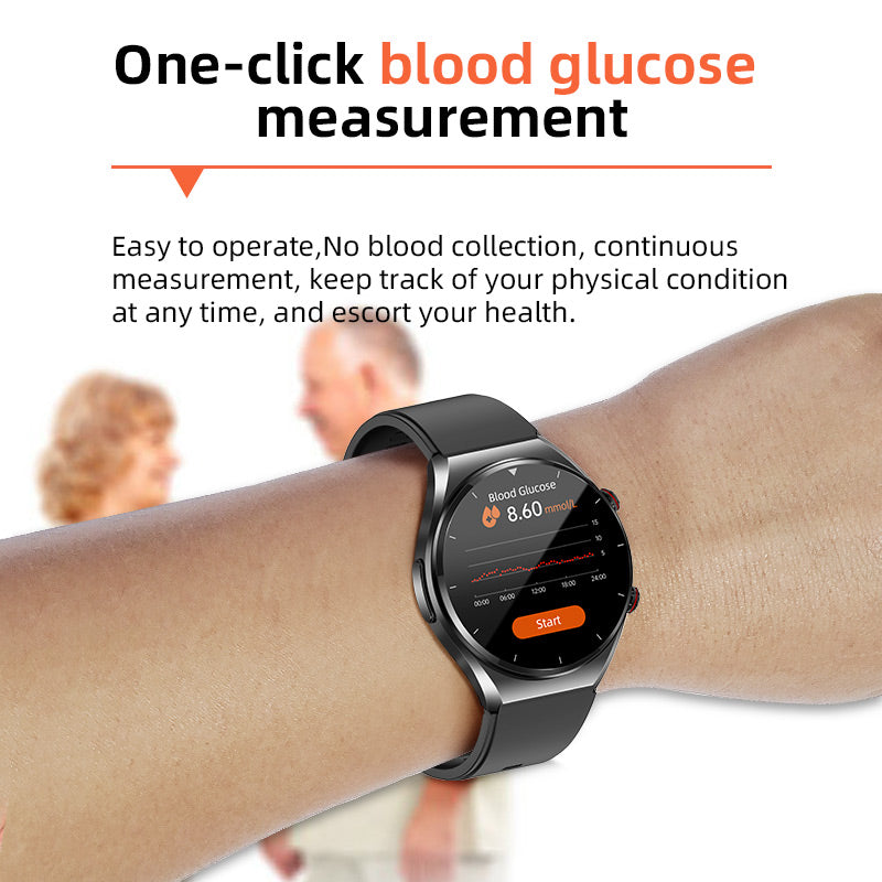 Smartwatch met Bloedsuikermeting ECG Bloeddrukmeter Hartslagmonitor Gezondheidstracker voor Sport en Fitness