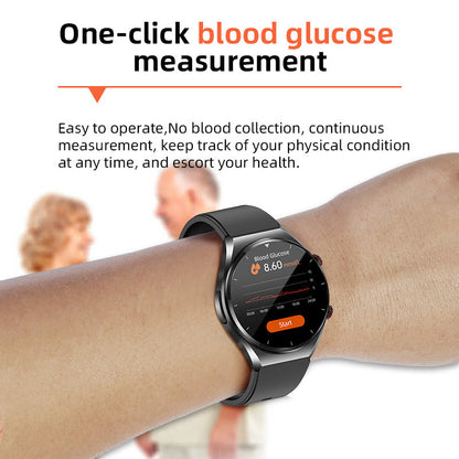 Smartwatch met Bloedsuikermeting ECG Bloeddrukmeter Hartslagmonitor Gezondheidstracker voor Sport en Fitness