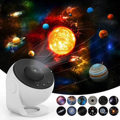 Galaxyprojectie Sterrenhemel Projector met Verwisselbare Schijven – Ruimtevisualisatie voor Kinderen en Volwassenen