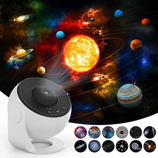 Galaxyprojectie Sterrenhemel Projector met Verwisselbare Schijven – Ruimtevisualisatie voor Kinderen en Volwassenen