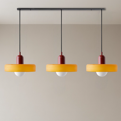3-kops Bauhaus hanglamp glas G9 warm wit eetkamer verlichting modern design plafondlamp gekleurd glas