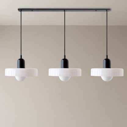 3-kops Bauhaus hanglamp glas G9 warm wit eetkamer verlichting modern design plafondlamp gekleurd glas