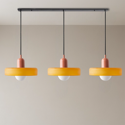 3-kops Bauhaus hanglamp glas G9 warm wit eetkamer verlichting modern design plafondlamp gekleurd glas