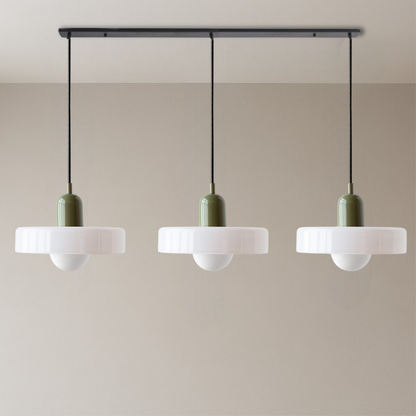 3-kops Bauhaus hanglamp glas G9 warm wit eetkamer verlichting modern design plafondlamp gekleurd glas