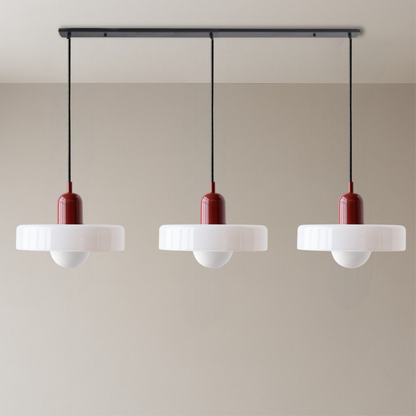 3-kops Bauhaus hanglamp glas G9 warm wit eetkamer verlichting modern design plafondlamp gekleurd glas