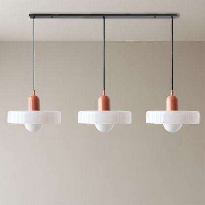 3-kops Bauhaus hanglamp glas G9 warm wit eetkamer verlichting modern design plafondlamp gekleurd glas