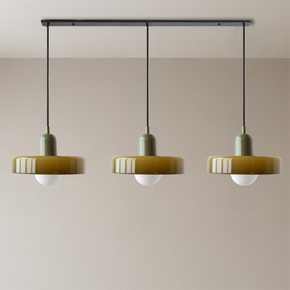 3-kops Bauhaus hanglamp glas G9 warm wit eetkamer verlichting modern design plafondlamp gekleurd glas