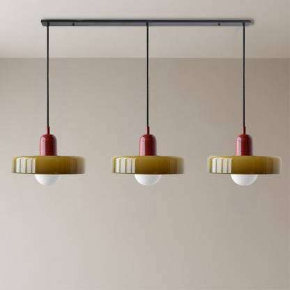 3-kops Bauhaus hanglamp glas G9 warm wit eetkamer verlichting modern design plafondlamp gekleurd glas
