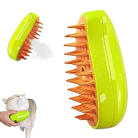 Verzorgingsborstel voor Katten en Honden met Stoomfunctie 3-in-1 Massage Kammen Vachtverzorging Huisdieren