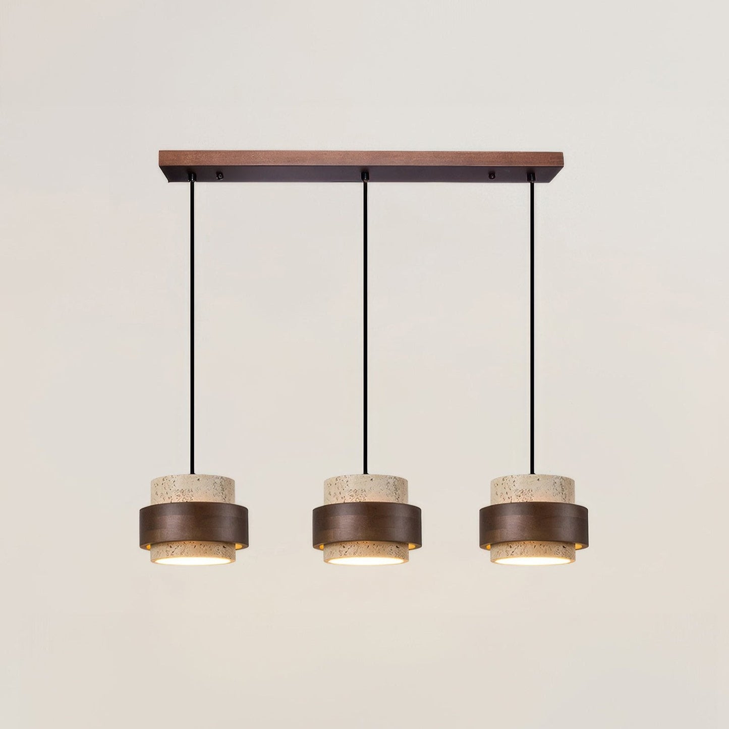 Ascend Retro Stenen Wabi-Sabi Hanglamp Travertijn Hout LED GX53 Eetkamer Verlichting Modern Minimalistisch
