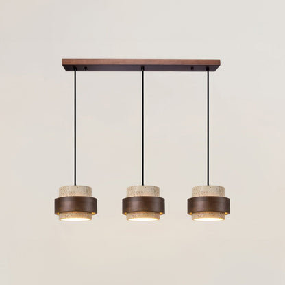 Ascend Retro Stenen Wabi-Sabi Hanglamp Travertijn Hout LED GX53 Eetkamer Verlichting Modern Minimalistisch