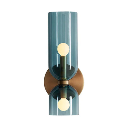 Wandlamp Dubbel Glas IJzer Moderne Wandverlichting Gang Slaapkamer Woonkamer E12