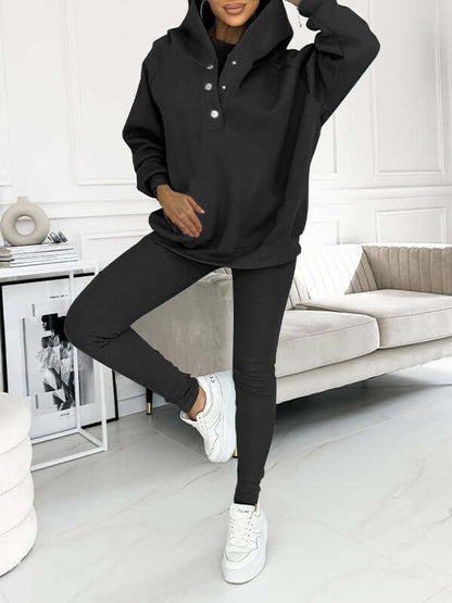 Dames Hoodie Set Fleece - Comfortabele Trui met Broek