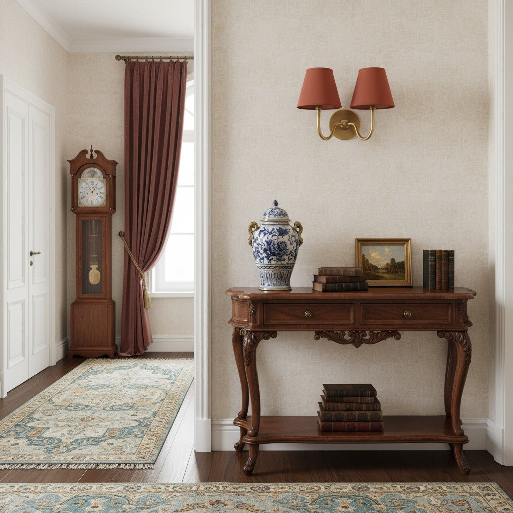 Wandlamp met Geplisseerde Stoffen Kap – Klassieke Verlichting voor Slaapkamer en Woonkamer