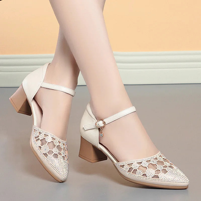 Zomer Sandalen Met Blokhak Comfortabel