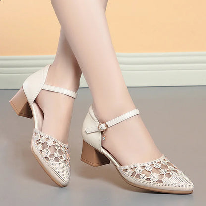 Zomer Sandalen Met Blokhak Comfortabel