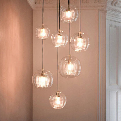 Glazen Globe Hanglamp Helder & Amber Bol Verlichting Eetkamer Slaapkamer