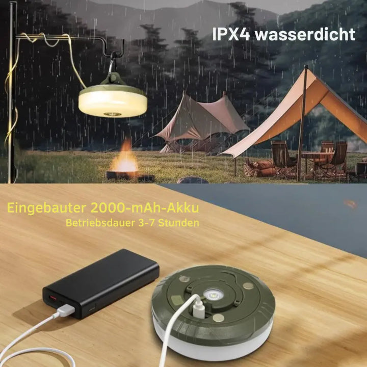 4-in-1 Campinglamp LED RGB Lichtslinger 10m 2000mAh Powerbank IPX4 Tentlamp Zaklamp Buitenlamp Festival Tuin Oplaadbaar