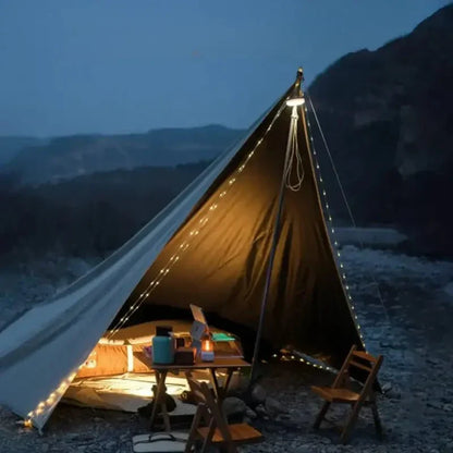 Campinglamp met Oprolbare Lichtsnoer | 4-in-1 Tentlamp & Sfeerverlichting voor Kamperen