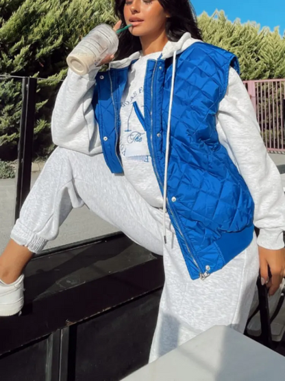 Warm Gewatteerd Vest met Capuchon voor Vrouwen en Mannen