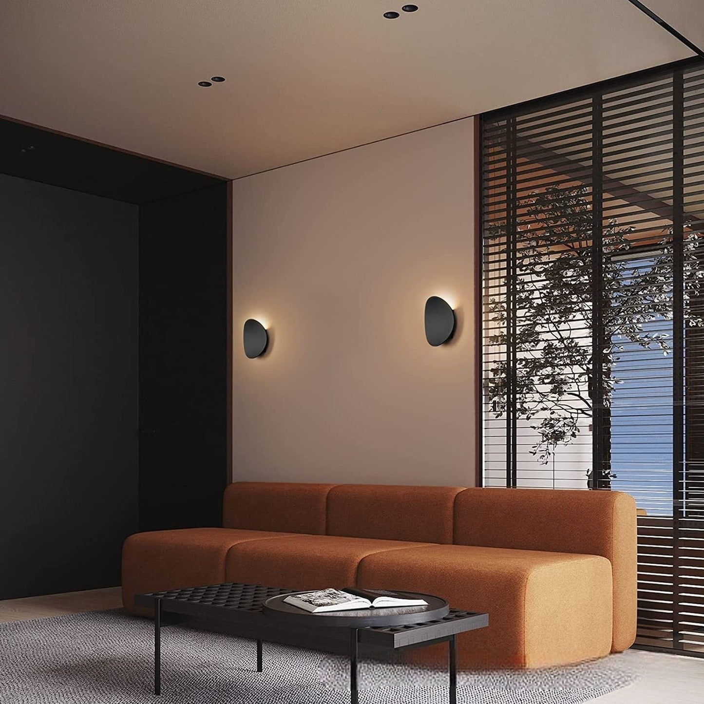 (4-pack) Schemer Wandlamp LED Warm Licht Zwart Wandverlichting Interieur Indirect Licht Modern Minimalistisch