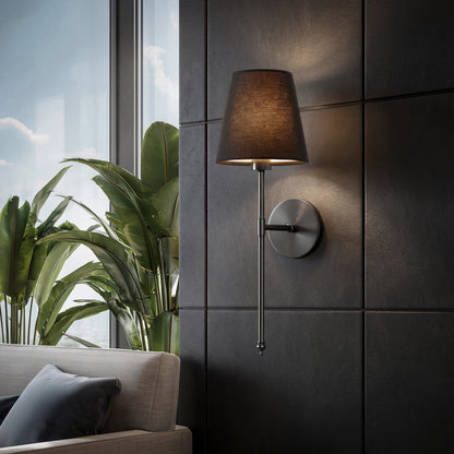 Wandlamp Goud Zwarte Kap Set 2 Draadloos Afstandsbediening Dimbaar RGB Slaapkamer Woonkamer