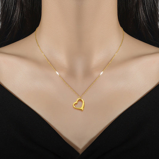 Dames Ketting Zilveren Hartjes Simpel Design - StudioMarella