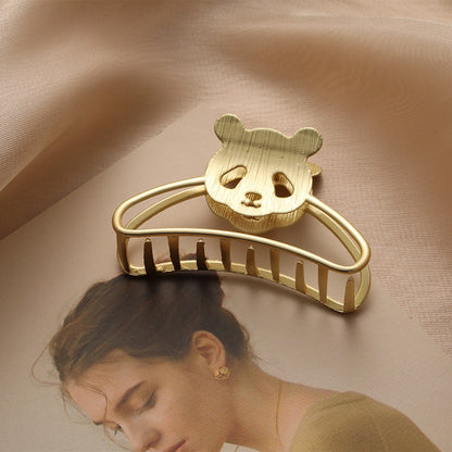 Dames Haarclip Goudkleurig Met Metaal Design