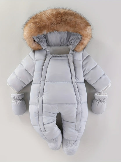 Baby Winterpakje met Capuchon en Kunstbont voor 0-12 Maanden