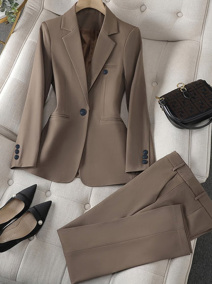 Dames Blazer Pak Reverskraag Tijdloos en Elegant
