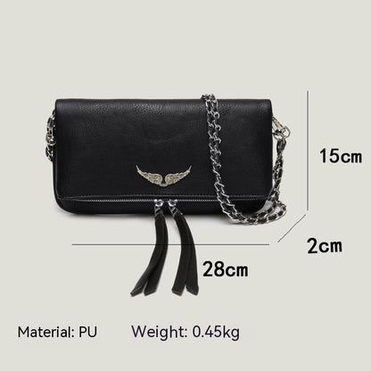 Dames Clutch met Ketting en Praktische Binnenkant → Dames Clutch met Ketting en Opbergvakjes