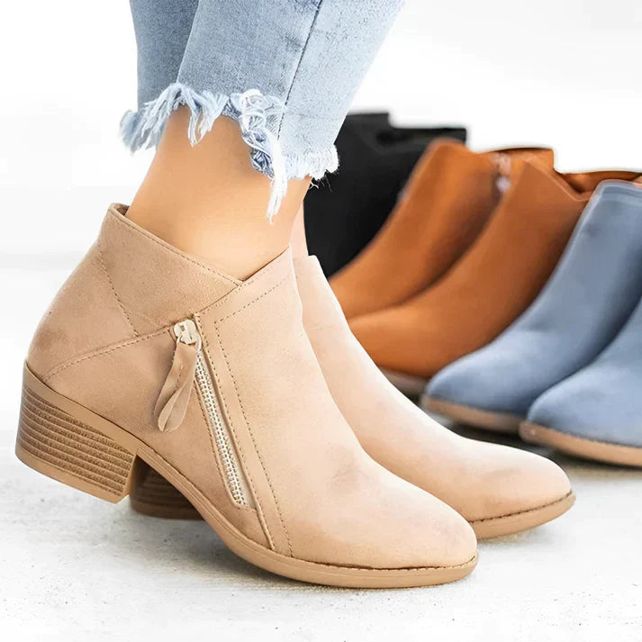 Dames Stiletto Enkellaarsjes Hoge Hak Zijrits - StudioMarella