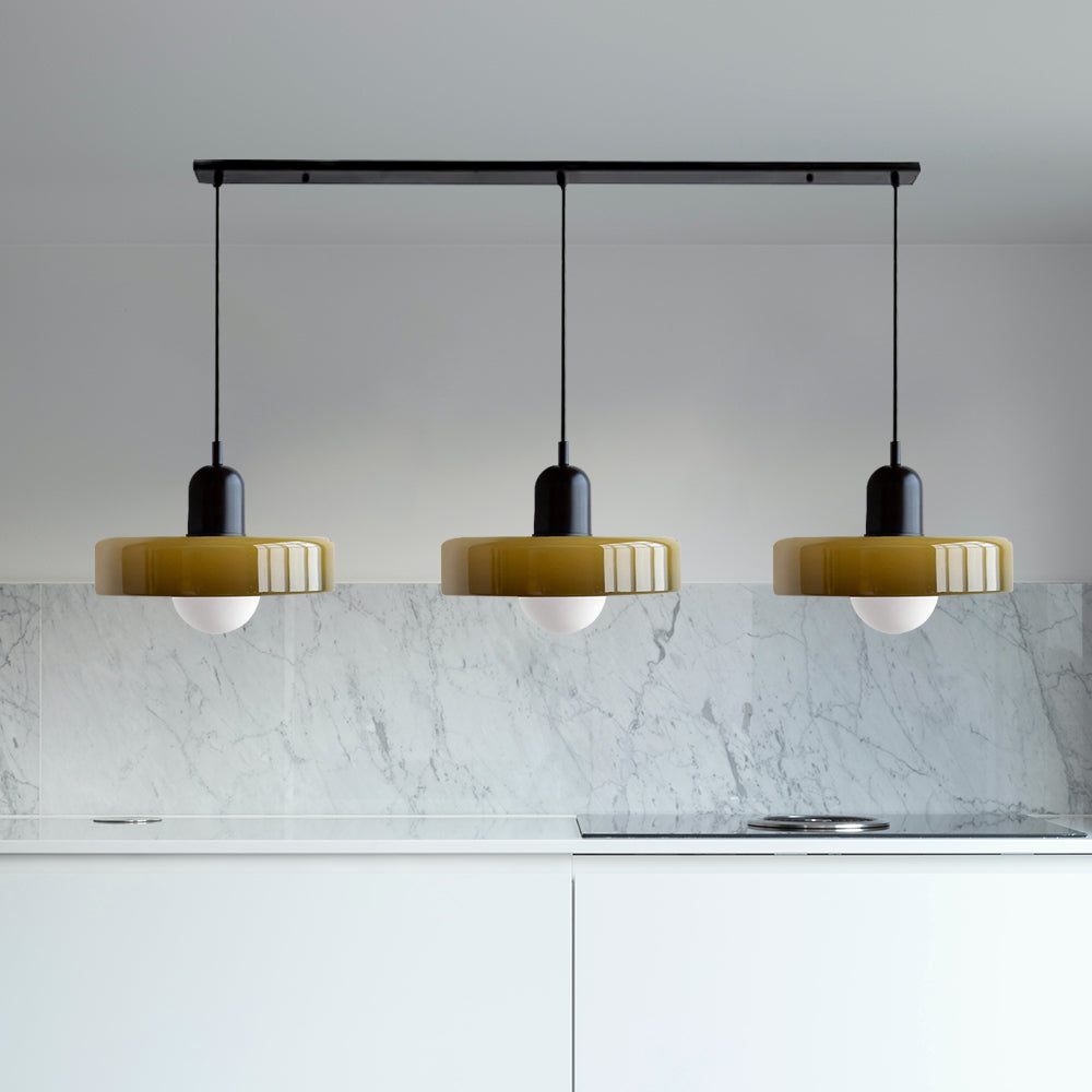 Luccon Triple Hanglamp Glas G9 Retro Kleuren Eettafel Woonkamer Design Verlichting Meerlamp