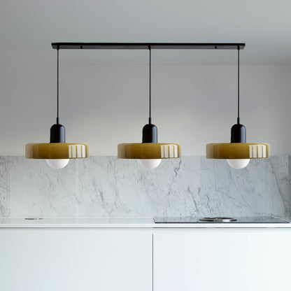Luccon Triple Hanglamp Glas G9 Retro Kleuren Eettafel Woonkamer Design Verlichting Meerlamp