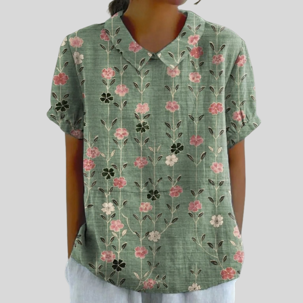 Dames Bloementop Comfortabel Elegant Model