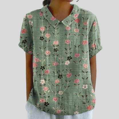 Dames Bloementop Comfortabel Elegant Model