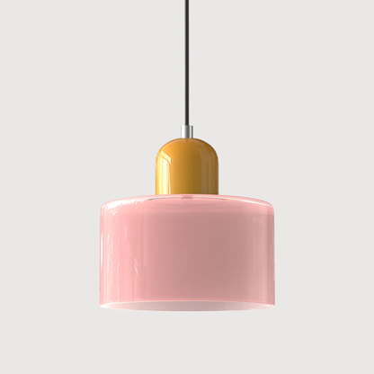 Lismeno Retro Hanglamp Glas 15cm Groen Oranje Eettafel Keuken Vintage Verlichting Compact